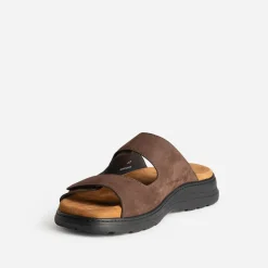 FRANCE ARNO Nu-Pieds/Sandales^Mule FRANCE ARNIO cuir à scratchs MARRON