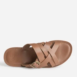 Eram Nu-Pieds/Sandales^Mule marron cuir éco-conçu COGNAC