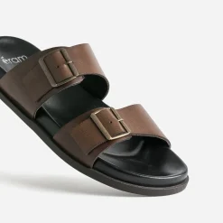 Eram Nu-Pieds/Sandales^Mule en cuir MARRON