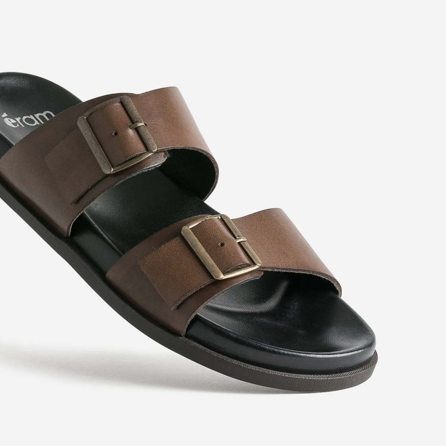 Eram Nu-Pieds/Sandales^Mule en cuir MARRON