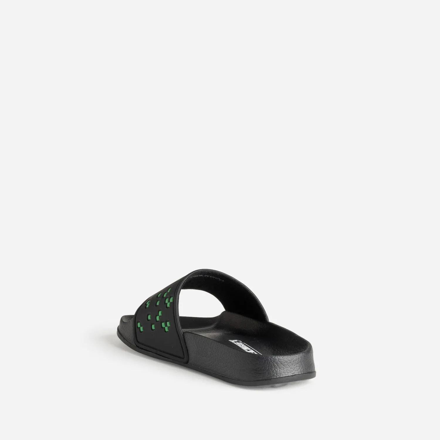 4723 Sandales^Mule MINECRAFT e et verte NOIR