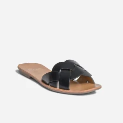 Eram Mules/Tongs^Mule e à bride tressée NOIR