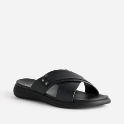 Eram Nu-Pieds/Sandales^Mule e cuir brides croisées NOIR