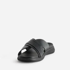 Eram Nu-Pieds/Sandales^Mule e cuir brides croisées NOIR