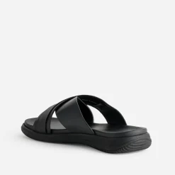 Eram Nu-Pieds/Sandales^Mule e cuir brides croisées NOIR
