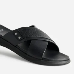 Eram Nu-Pieds/Sandales^Mule e cuir brides croisées NOIR