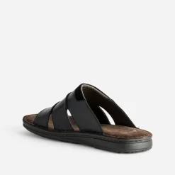 Eram Nu-Pieds/Sandales^Mule e cuir semelle cuir velours marron NOIR