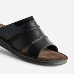 Eram Nu-Pieds/Sandales^Mule e cuir semelle cuir velours marron NOIR