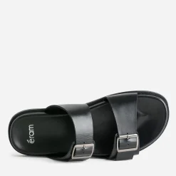 Eram Nu-Pieds/Sandales^Mule e en cuir NOIR