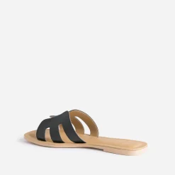 Eram Mules/Tongs|Sandales^Mule e en cuir grainé NOIR