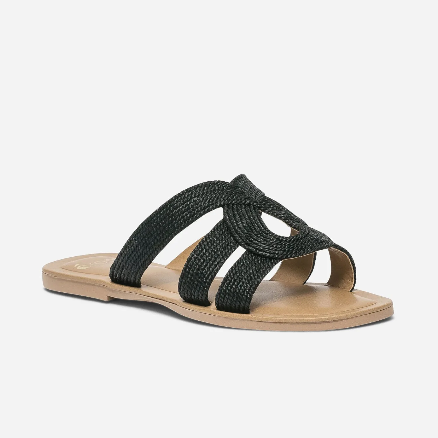 Eram Mules/Tongs^Mule e en textile tressé NOIR