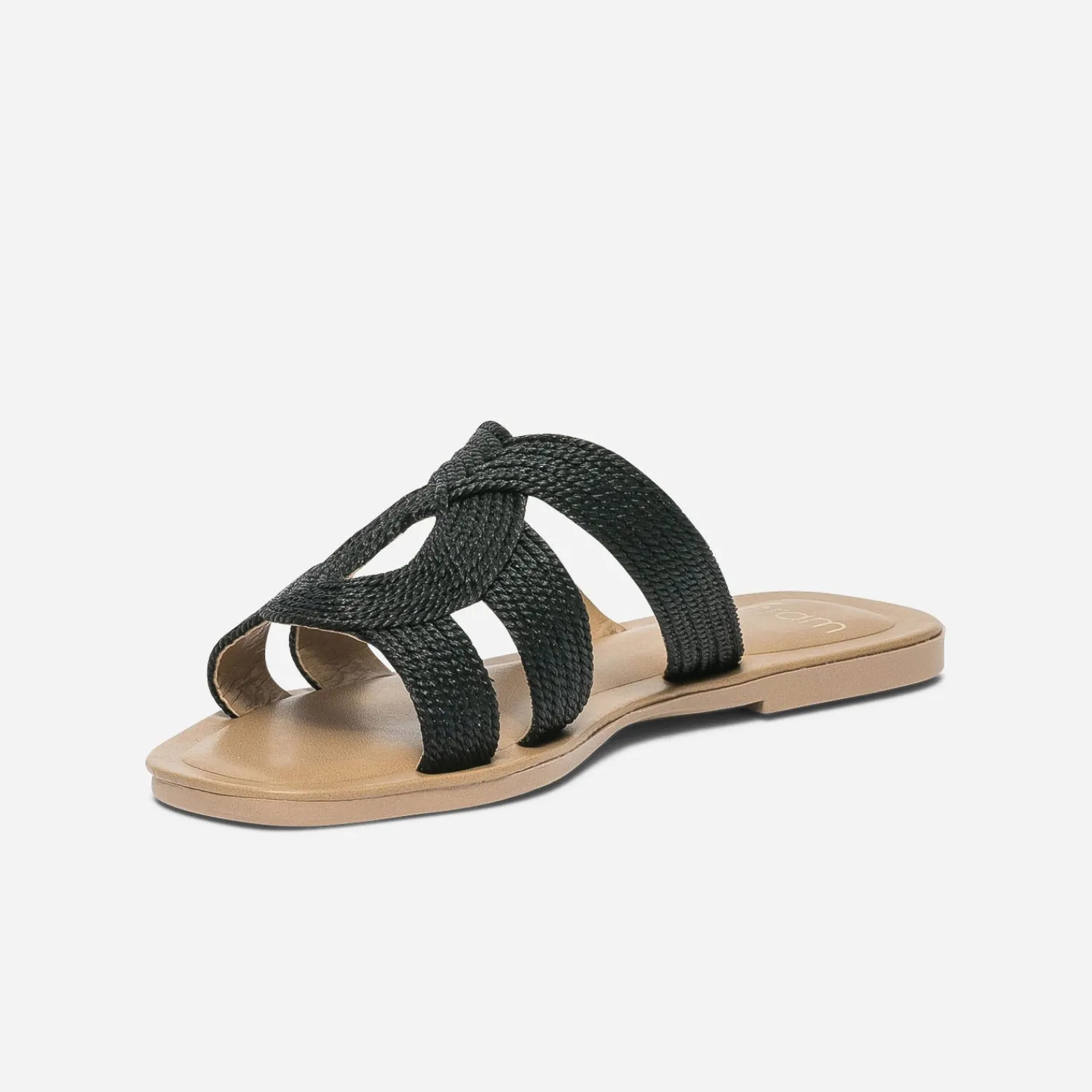Eram Mules/Tongs^Mule e en textile tressé NOIR