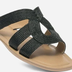 Eram Mules/Tongs^Mule e en textile tressé NOIR