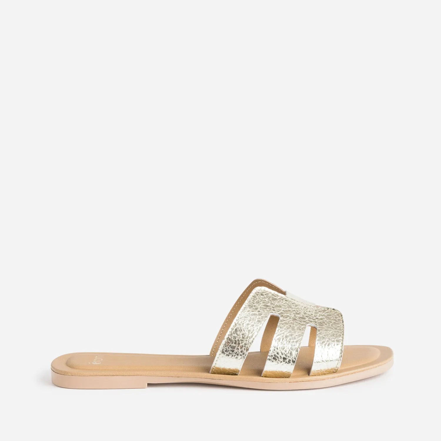 Eram Mules/Tongs|Sandales^Mule en cuir grainé OR