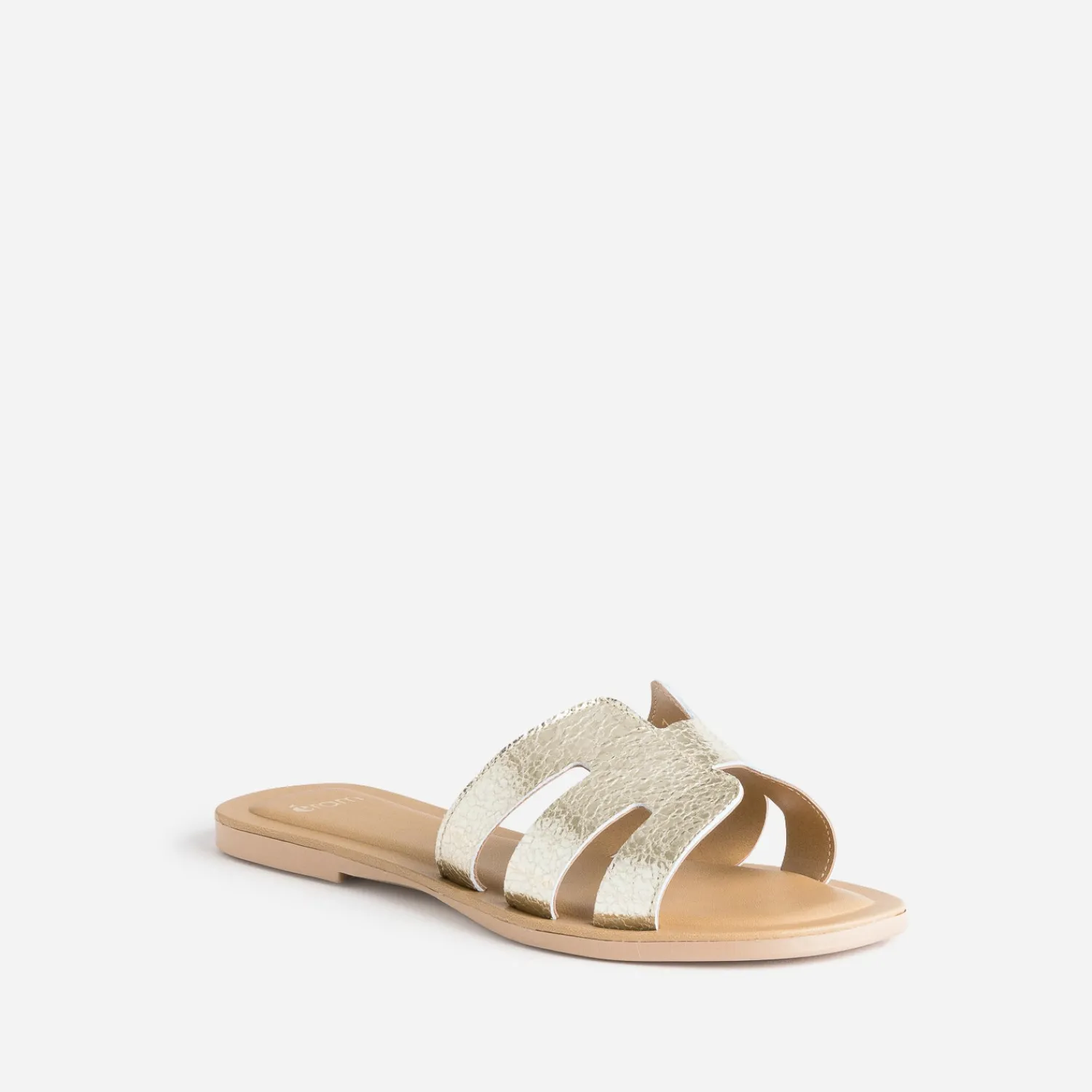 Eram Mules/Tongs|Sandales^Mule en cuir grainé OR