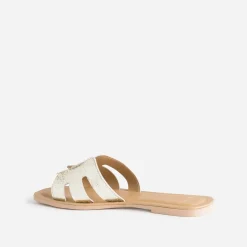 Eram Mules/Tongs|Sandales^Mule en cuir grainé OR