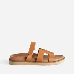 Texto Mules/Tongs^Mule cuir COGNAC
