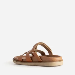 Texto Mules/Tongs^Mule cuir COGNAC