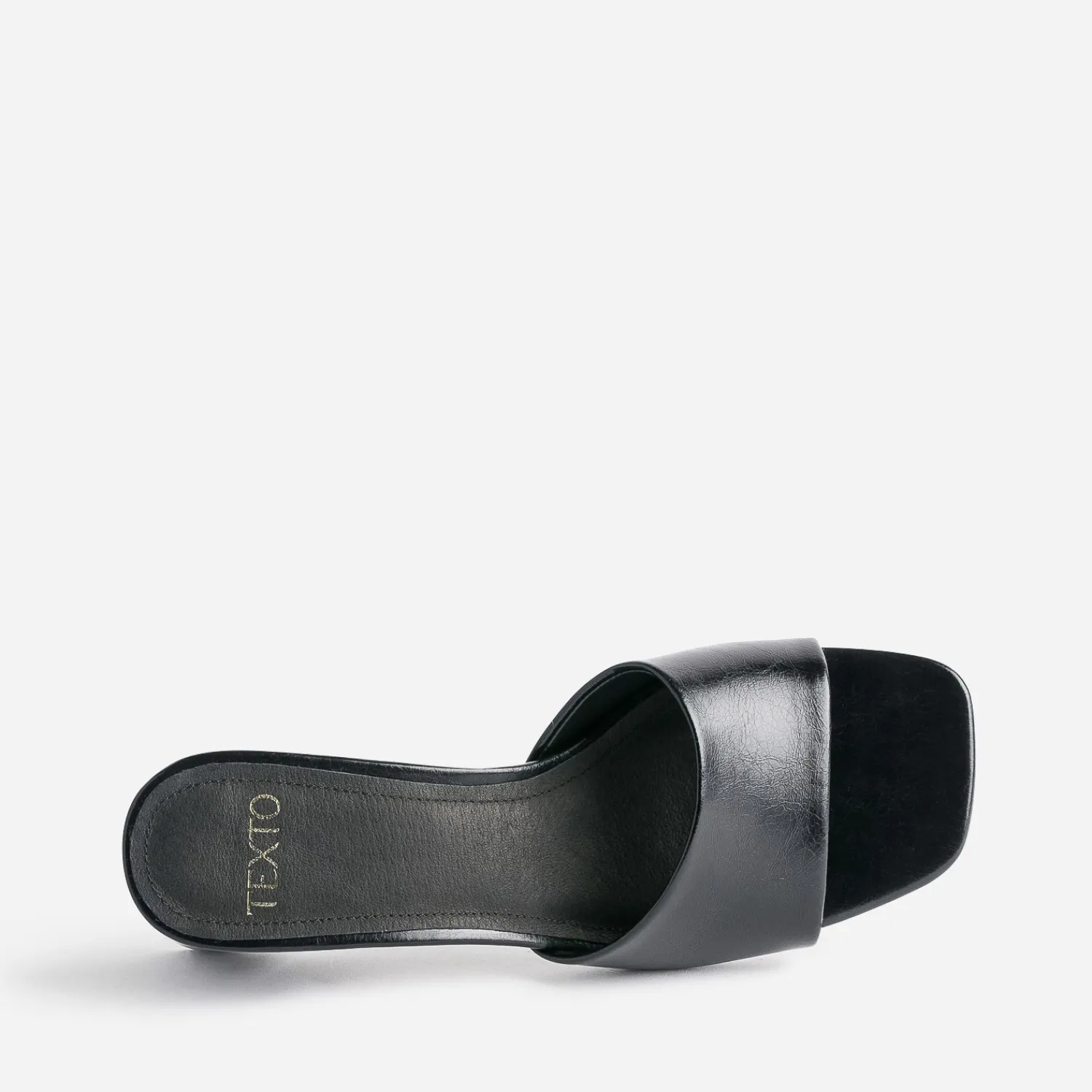 Texto Mules/Tongs|Sandales^Mule e à talon triangle NOIR