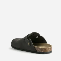 Eram Nu-Pieds/Sandales^Mule-sabot anatomique cuir velours MARRON