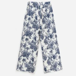Texto Pantalons & Jeans^Pantalon écru imprimé palmiers BLEU