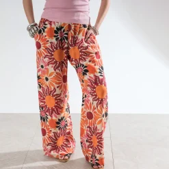 Texto Pantalons & Jeans^Pantalon imprimé psychédélique ORANGE