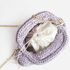 Eram Pochettes|Sacs À Main^Pochette minaudière lilas en paille papier VIOLET