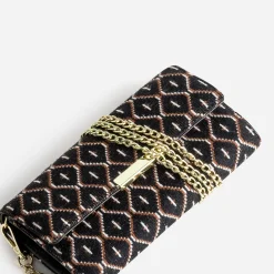 Eram Pochettes|Petite Maroquinerie^Pochette e en textile à motif graphique NOIR