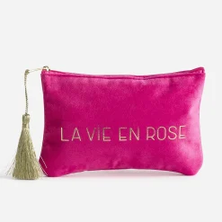 Eram Petite Maroquinerie^Pochette velours à message - Sélection Octobre ROSE