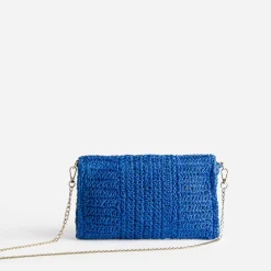 Eram Pochettes|Sacs À Main^Pochette souple e en paille BLEU