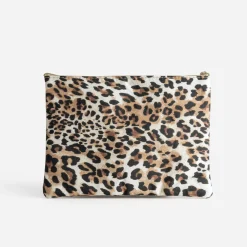 Texto Petite Maroquinerie^Pochette beige imprimé léopard MARRON