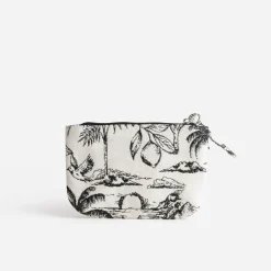 Texto Petite Maroquinerie^Pochette beige jacquard motifs s NOIR