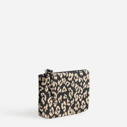 Texto Petite Maroquinerie^Pochette e à motif lépard NOIR