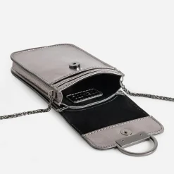 Texto Pochettes|Petite Maroquinerie^Pochette téléphone tactile gris métallisé ARGENT