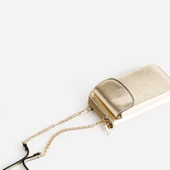 Texto Pochettes|Petite Maroquinerie^Pochette-téléphone dé métallisé OR