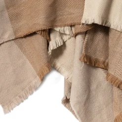 Eram Ponchos|Echarpes & Foulards^Poncho et écru à motif carreaux CAMEL