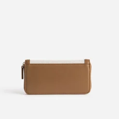 Eram Petite Maroquinerie^Portefeuille beige et cognac bi-matière CAMEL