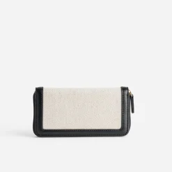 Eram Petite Maroquinerie^Portefeuille beige et bi-matière NOIR