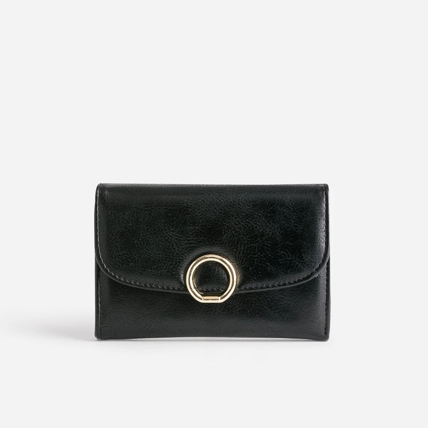 Eram Petite Maroquinerie^Portefeuille détail anneau métal doré NOIR