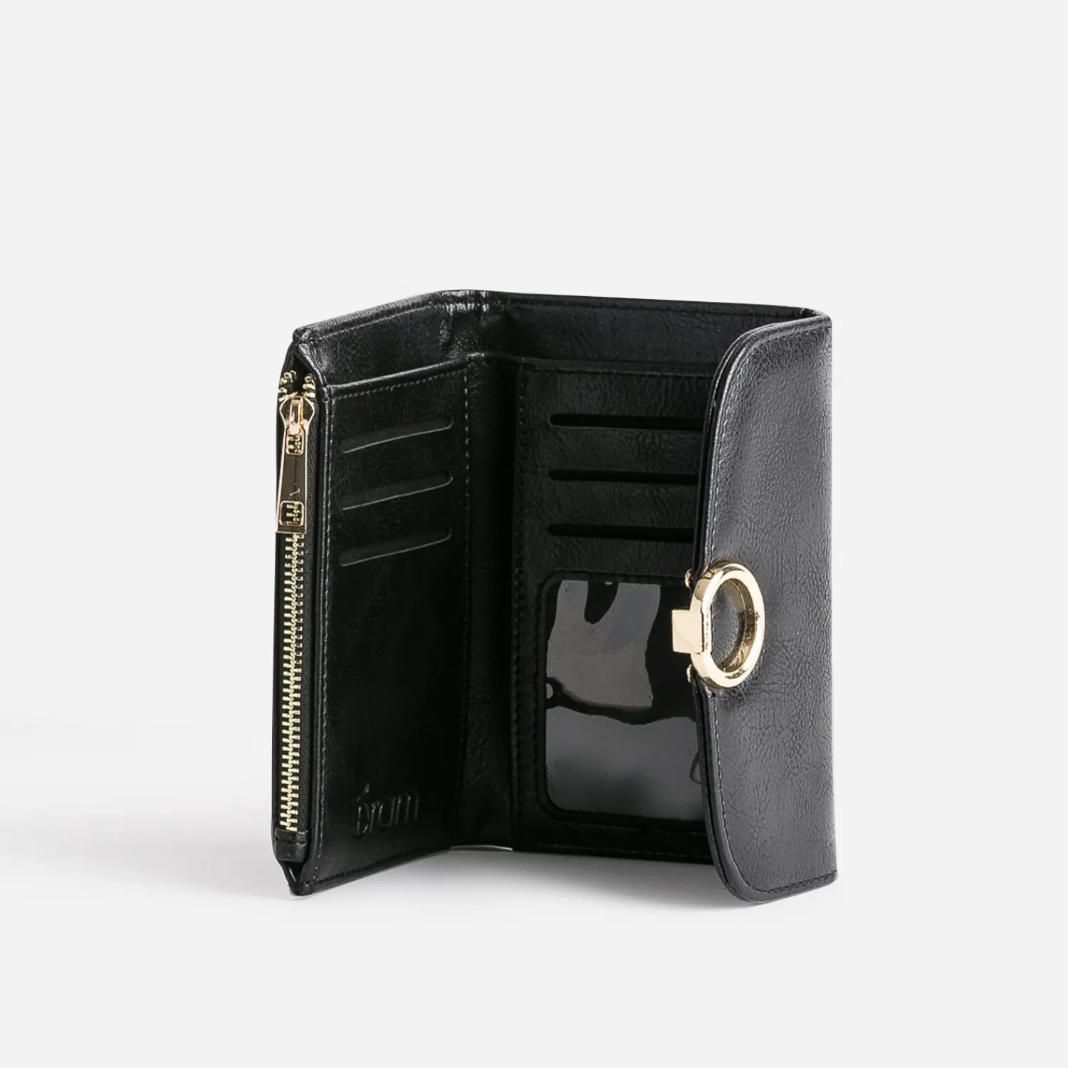 Eram Petite Maroquinerie^Portefeuille détail anneau métal doré NOIR