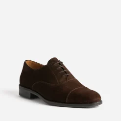 Eram Chaussures De Ville^Richelieu cuir velours à bout droit MARRON