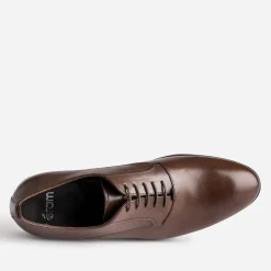 Eram Chaussures De Ville^Richelieu marron en cuir COGNAC