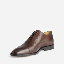 Eram Chaussures De Ville^Richelieu foncé cuir Cousu Blake MARRON