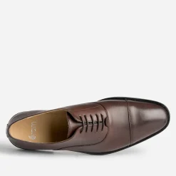 Eram Chaussures De Ville^Richelieu foncé cuir Cousu Blake MARRON