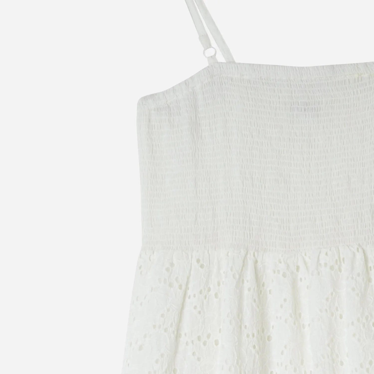 Texto Robes^Robe écrue en broderie anglaise ECRU