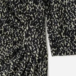 Texto Robes^Robe e drapée à imprimé animalier NOIR
