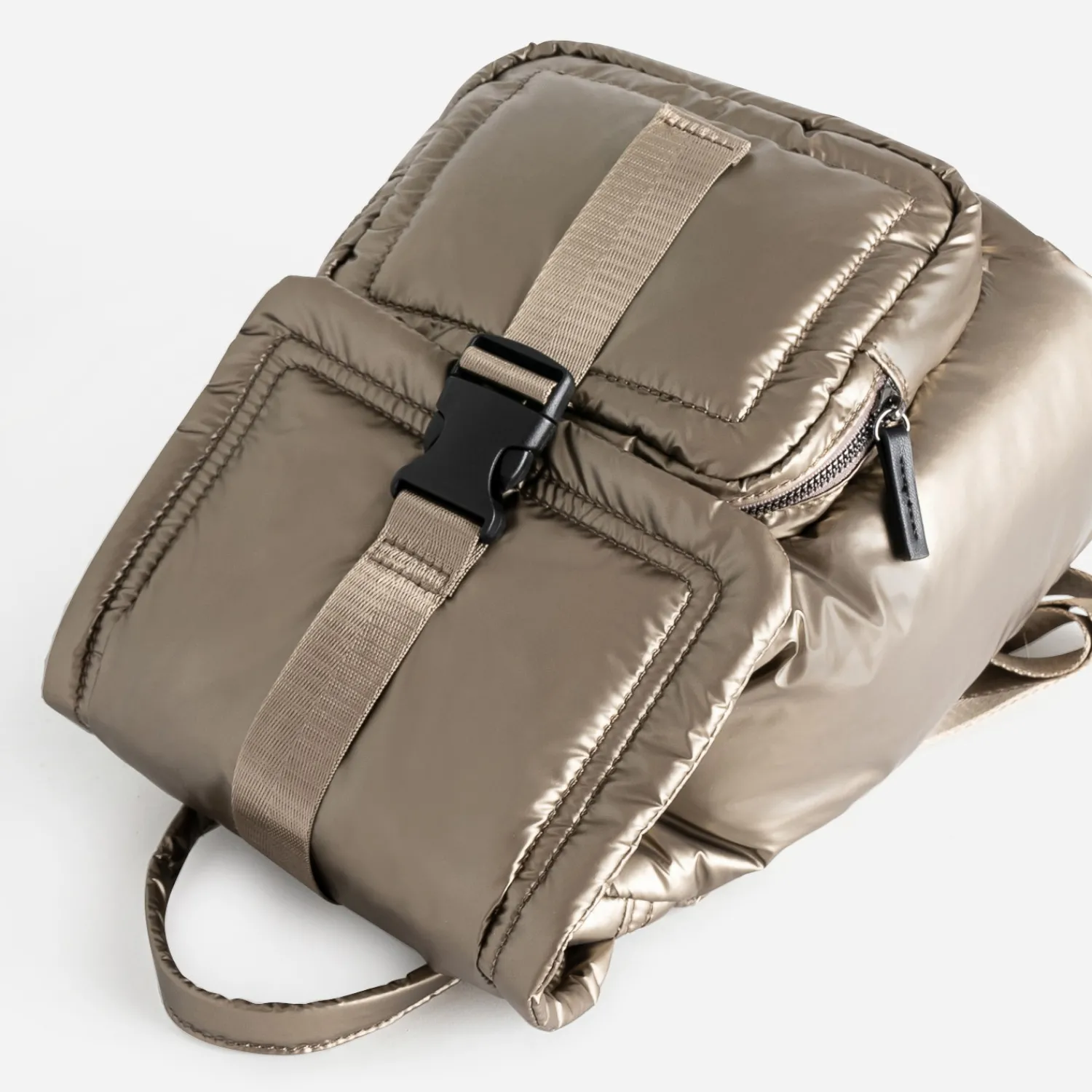 Texto Sacs À Dos|Sacs À Main^Sac à dos bronze matelassé MARRON