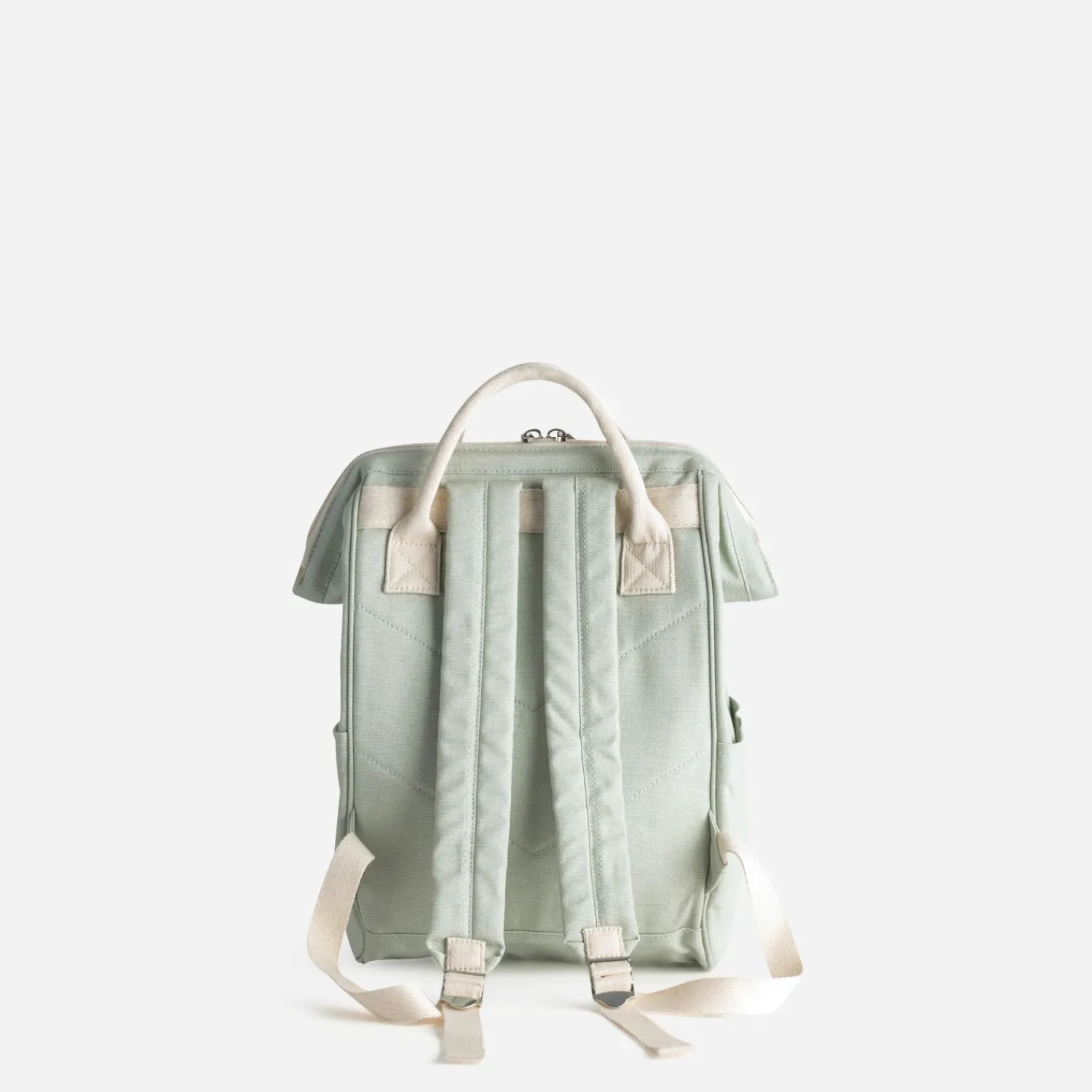 Texto Sacs Cabas|Sacs À Dos^Sac à dos sauge et écru en toile VERT