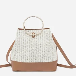 Eram Sacs À Main^Sac à main bi matière camel et effet tressé BEIGE