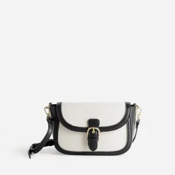 Eram Sacs À Main^Sac à main bi-matière et textile beige NOIR